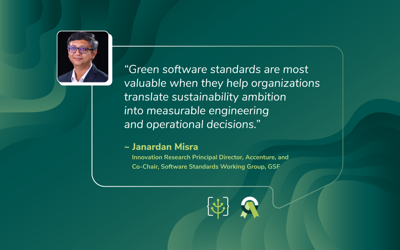 Leadership Update: Janardan Misra elected Co-Chair of the Software Standards Working Group
